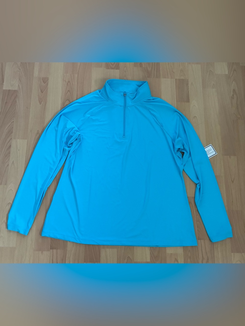Lands' End Womens Cooling Quarter Zip Rash Guard Sz XL  Long Sleeve Shirt UPF 50